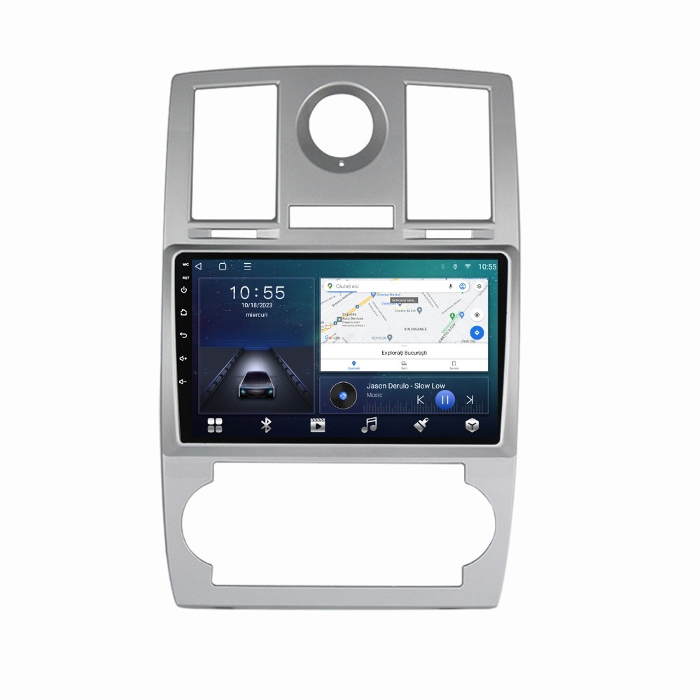 Navigatie dedicata cu Android Chrysler 300C 2004 - 2010, 2GB RAM, Radio GPS Dual Zone, Display HD QLED 9" Touchscreen, Internet Wi-Fi si slot SIM 4G, Bluetooth, MirrorLink, USB