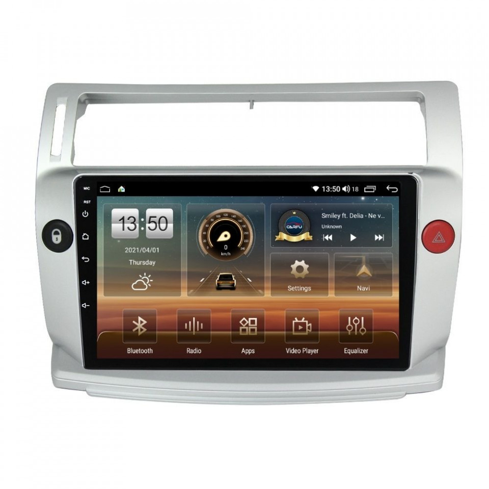 Navigatie dedicata cu Android Citroen C4 I 2004 - 2009, 8GB RAM, Radio GPS Dual Zone, Display HD QLED 9" Touchscreen, Internet Wi-Fi si slot SIM 4G, Bluetooth, MirrorLink, USB