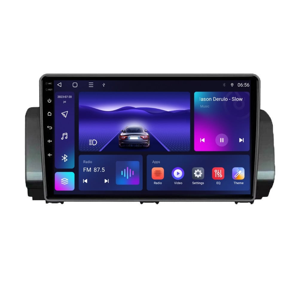 Navigatie dedicata cu Android Dacia Sandero III dupa 2021, 3GB RAM, Radio GPS Dual Zone, Display HD QLED 9" Touchscreen, Internet Wi-Fi si slot SIM 4G, Bluetooth, MirrorLink, USB