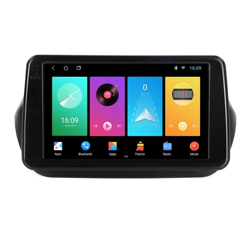 Navigatie dedicata cu Android Fiat Qubo 2008 - 2019, 1GB RAM, Radio GPS Dual Zone, Display HD IPS 9" Touchscreen, Internet Wi-Fi, Bluetooth, MirrorLink, USB