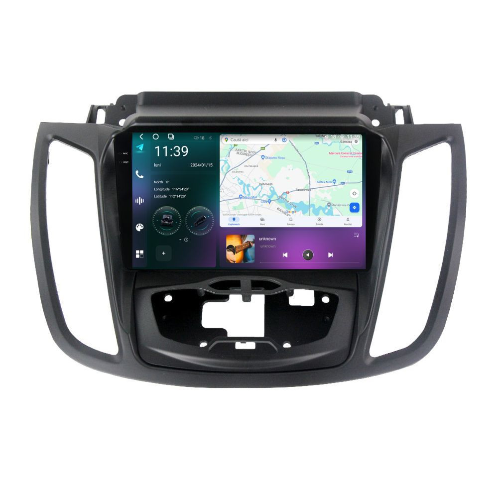 Navigatie dedicata cu Android Ford C-Max II / Grand C-Max 2010 - 2019 cu navigatie originala, 12GB RAM, Radio GPS Dual Zone, Display 2K QLED 9.5" Touchscreen, Internet Wi-Fi si slot SIM 4G,