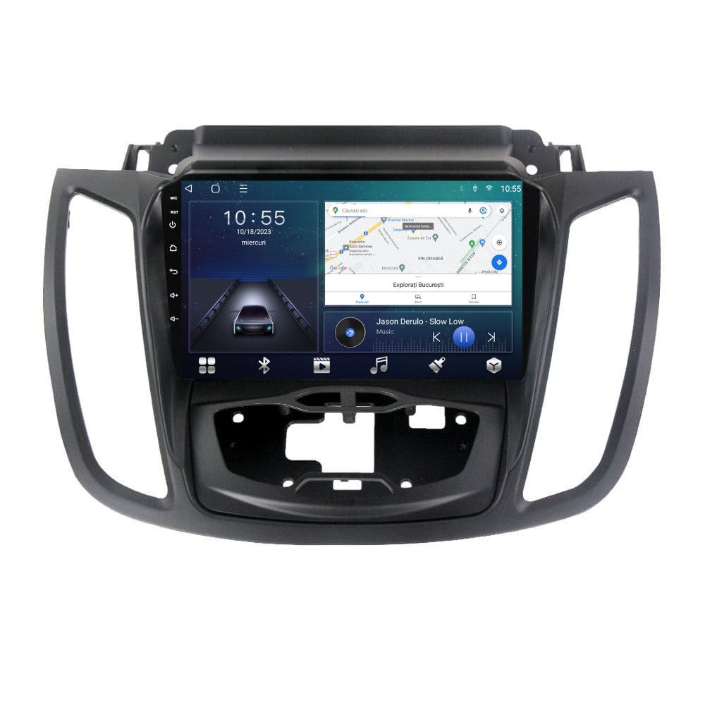 Navigatie dedicata cu Android Ford Kuga II 2012 - 2019 cu navigatie originala, 2GB RAM, Radio GPS Dual Zone, Display HD QLED 9" Touchscreen, Internet Wi-Fi si slot SIM 4G, Bluetooth, MirrorLink, USB