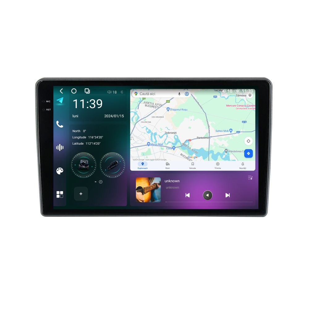 Mărește imaginea pentru Navigatie dedicata cu Android Ford Transit / Tourneo Custom dupa 2018, 12GB RAM, Radio GPS Dual Zone, Display 2K QLED 10.36" Touchscreen, Internet Wi-Fi si slot SIM 4G, Bluetooth, MirrorLink, USB