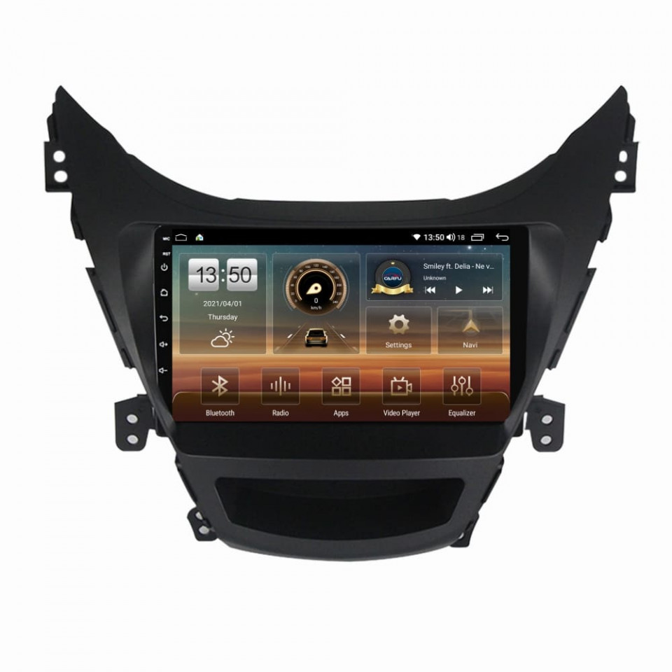 Navigatie dedicata cu Android Hyundai Elantra V 2010 - 2014, 6GB RAM, Radio GPS Dual Zone, Display HD QLED 9" Touchscreen, Internet Wi-Fi si slot SIM 4G, Bluetooth, MirrorLink, USB