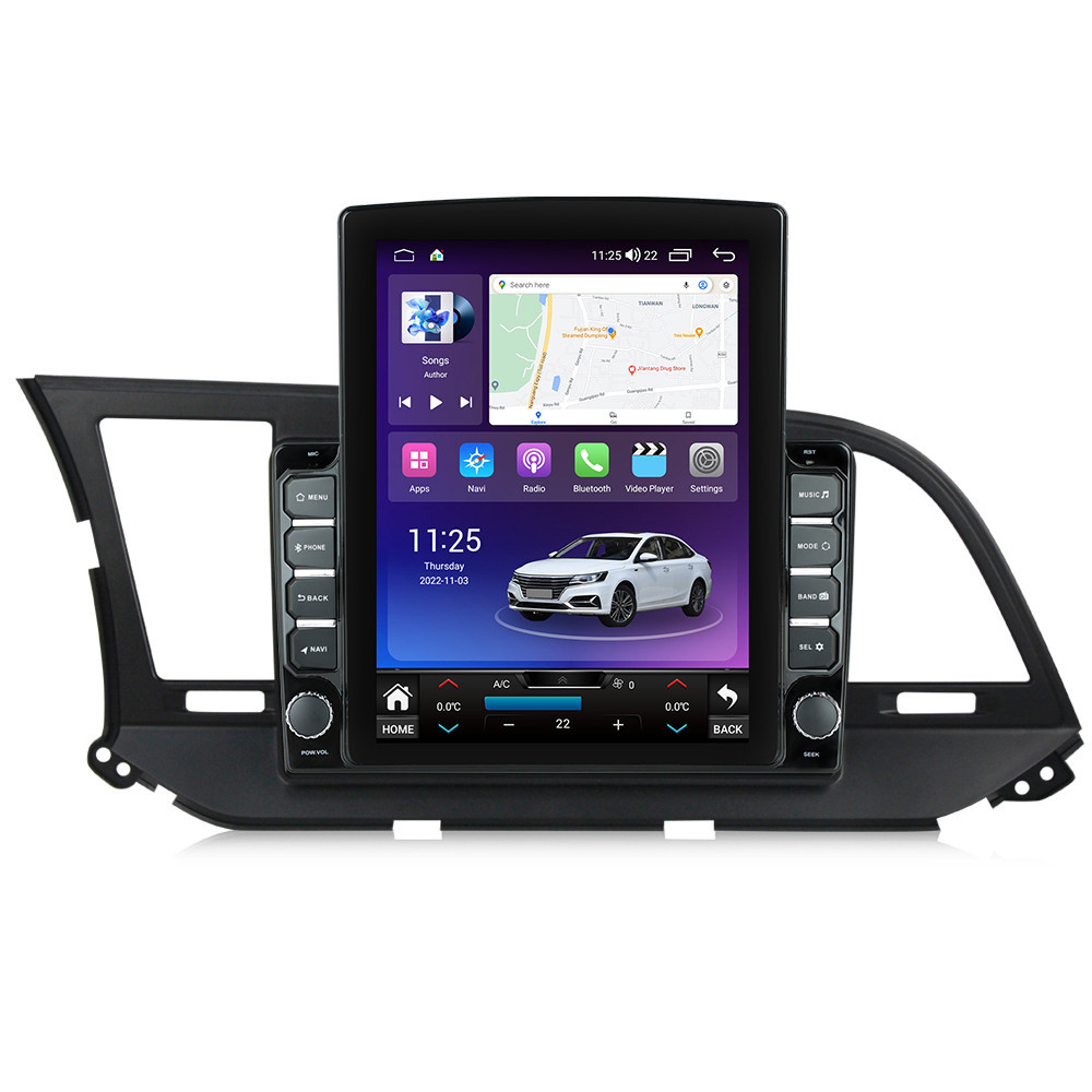 Navigatie dedicata cu Android Hyundai Elantra VI 2015 - 2018, 4GB RAM, Radio GPS Dual Zone, Touchscreen IPS 9.7" HD tip Tesla, Internet Wi-Fi si slot SIM 4G, Bluetooth, MirrorLink, USB