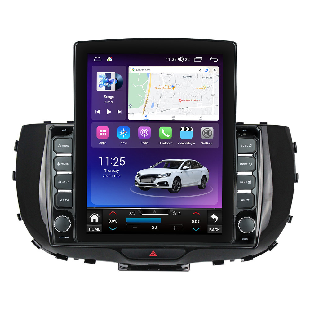 Navigatie dedicata cu Android Kia Soul dupa 2019, 8GB RAM, Radio GPS Dual Zone, Touchscreen IPS 9.7" HD tip Tesla, Internet Wi-Fi si slot SIM 4G, Bluetooth, MirrorLink, USB
