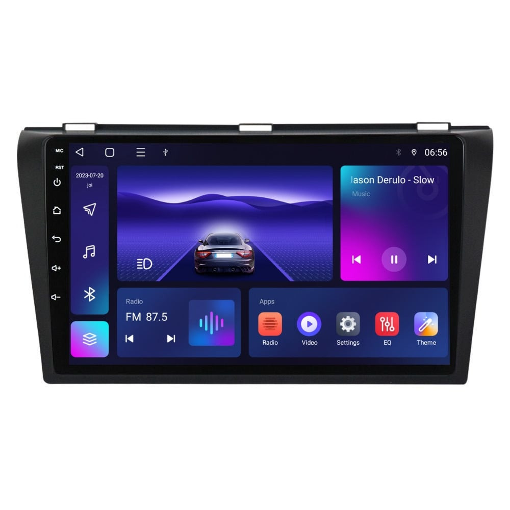 Navigatie dedicata cu Android Mazda 3 2003 - 2009, 3GB RAM, Radio GPS Dual Zone, Display HD QLED 9" Touchscreen, Internet Wi-Fi si slot SIM 4G, Bluetooth, MirrorLink, USB
