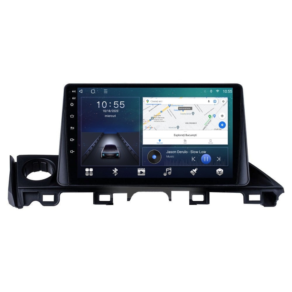 Navigatie dedicata cu Android Mazda 6 2015 - 2018, 2GB RAM, Radio GPS Dual Zone, Display HD QLED 9" Touchscreen, Internet Wi-Fi si slot SIM 4G, Bluetooth, MirrorLink, USB