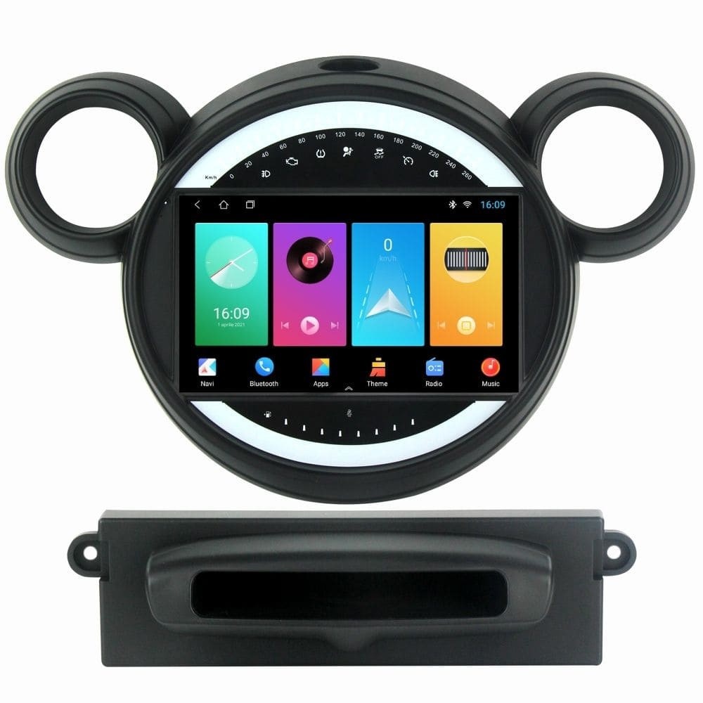 Navigatie dedicata cu Android Mini Countryman / Paceman (R60, R61) 2010 - 2017, 2GB RAM, Radio GPS Dual Zone, Display HD IPS 9" Touchscreen, Internet Wi-Fi, Bluetooth, MirrorLink, USB