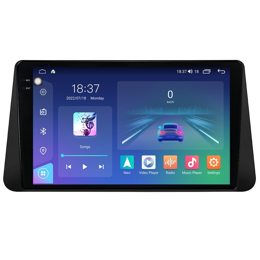 Navigatie dedicata cu Android Nissan Micra V dupa 2017, 8GB RAM, Radio GPS Dual Zone, Display 2K QLED 9.5" Touchscreen, Internet Wi-Fi si slot SIM 4G, Bluetooth, MirrorLink, USB