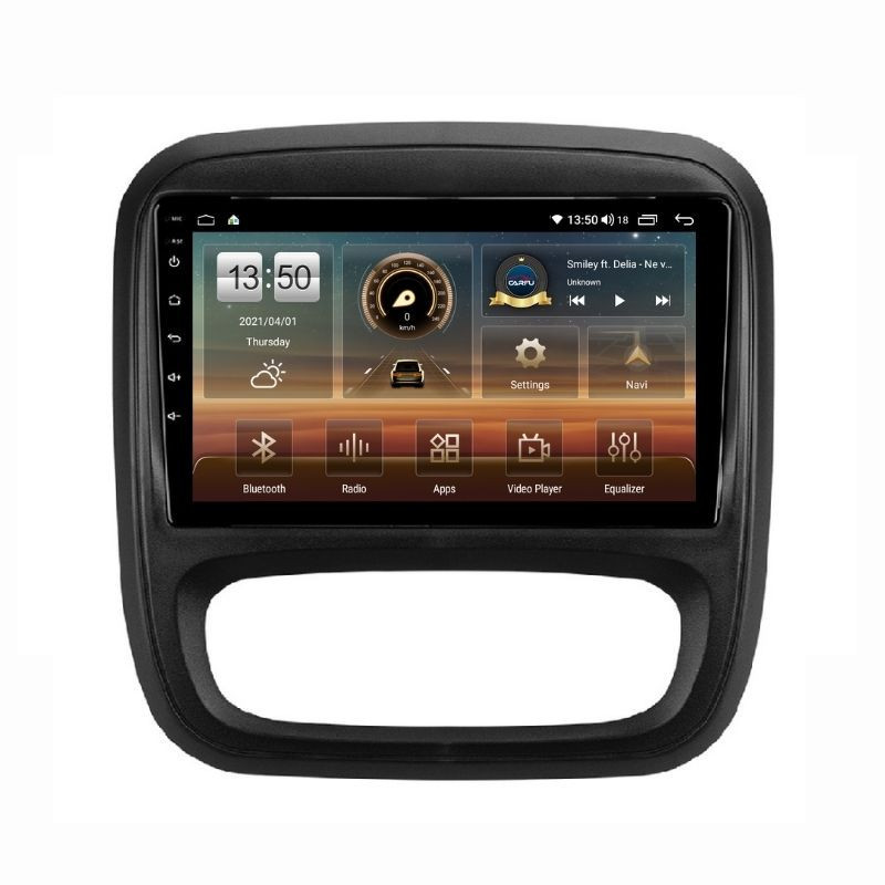 Navigatie dedicata cu Android Opel Vivaro B 2014 - 2019, 8GB RAM, Radio GPS Dual Zone, Display HD QLED 9" Touchscreen, Internet Wi-Fi si slot SIM 4G, Bluetooth, MirrorLink, USB