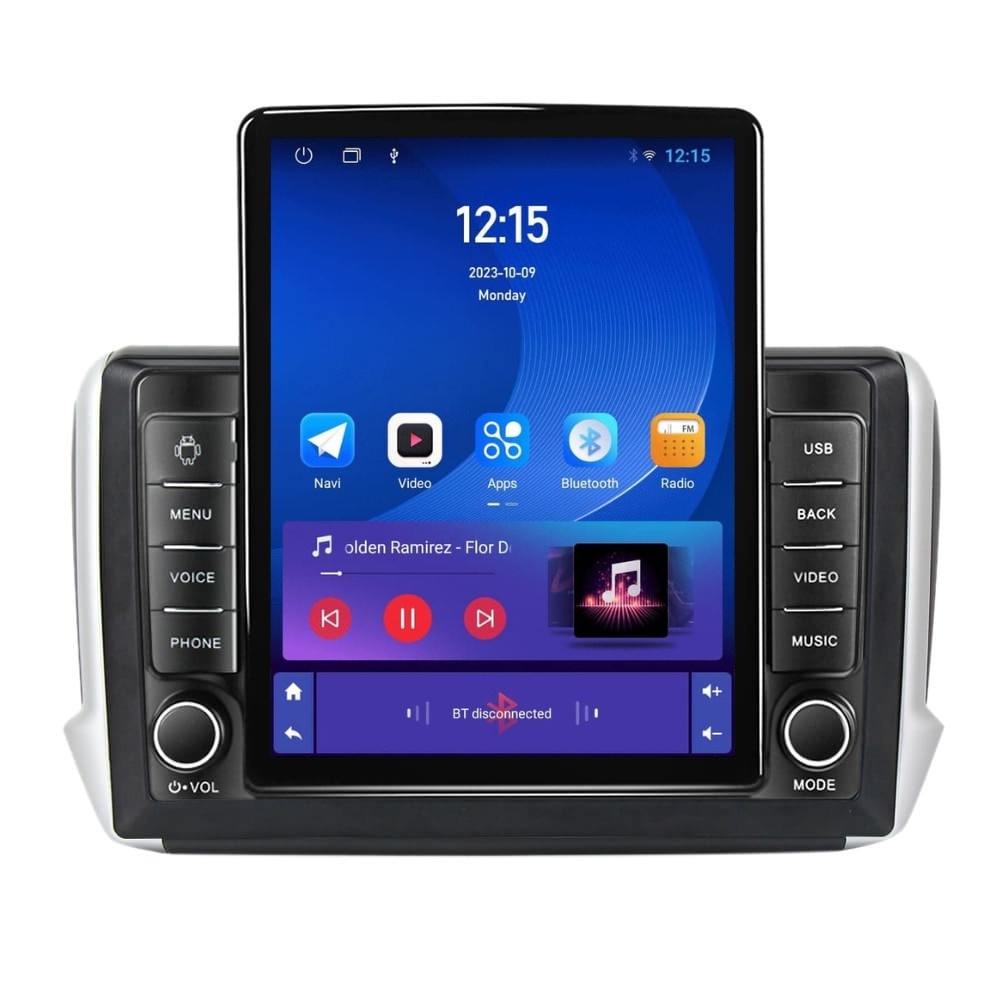 Navigatie dedicata cu Android Peugeot 2008 I 2013 - 2019, 1GB RAM, Radio GPS Dual Zone, Touchscreen IPS 9.7" HD tip Tesla, Internet Wi-Fi, Bluetooth, MirrorLink, USB