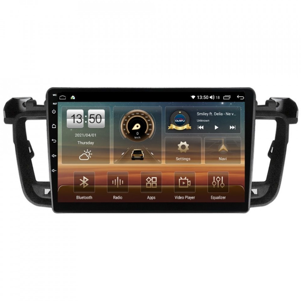 Navigatie dedicata cu Android Peugeot 508 I 2010 - 2018, 8GB RAM, Radio GPS Dual Zone, Display HD QLED 9" Touchscreen, Internet Wi-Fi si slot SIM 4G, Bluetooth, MirrorLink, USB