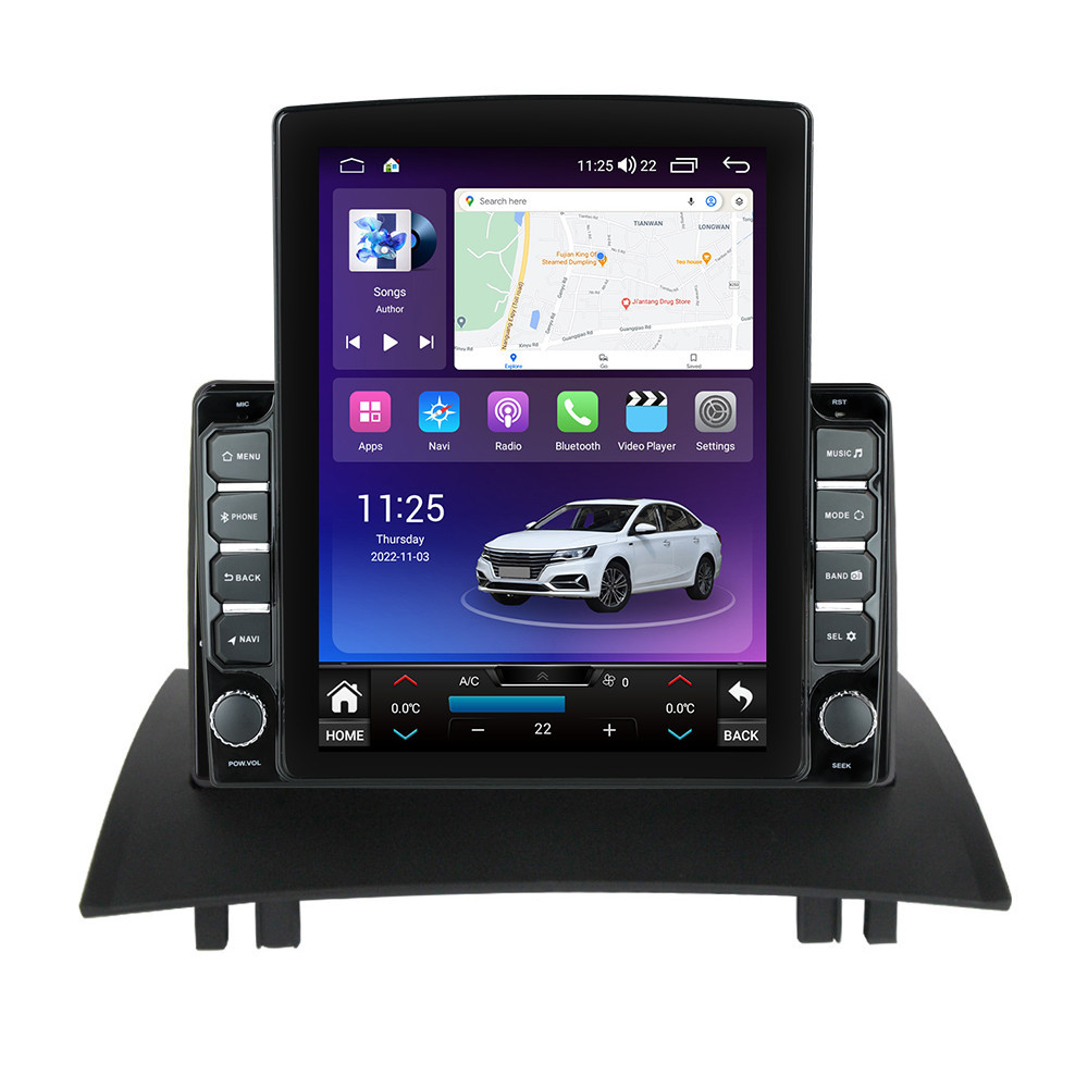 Navigatie dedicata cu Android Renault Megane II 2001 - 2009, 8GB RAM, Radio GPS Dual Zone, Touchscreen IPS 9.7" HD tip Tesla, Internet Wi-Fi si slot SIM 4G, Bluetooth, MirrorLink, USB