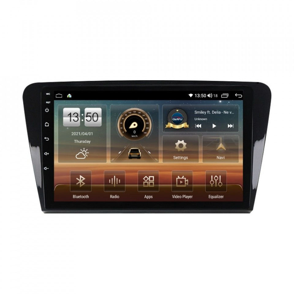 Navigatie dedicata cu Android Skoda Octavia III 2013 - 2020, 8GB RAM, Radio GPS Dual Zone, Display HD QLED 10" Touchscreen, Internet Wi-Fi si slot SIM 4G, Bluetooth, MirrorLink, USB