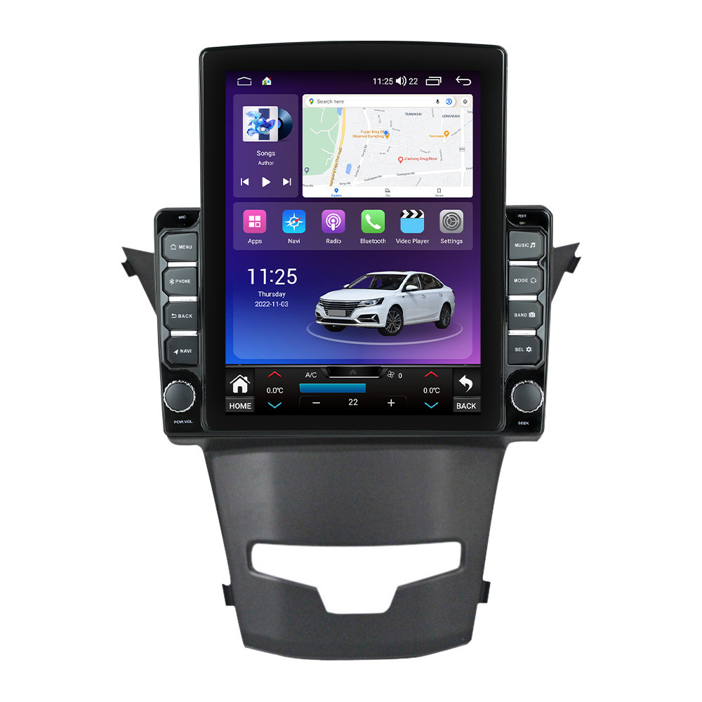 Navigatie dedicata cu Android Ssangyong Korando 2013 - 2019, 8GB RAM, Radio GPS Dual Zone, Touchscreen IPS 9.7" HD tip Tesla, Internet Wi-Fi si slot SIM 4G, Bluetooth, MirrorLink, USB