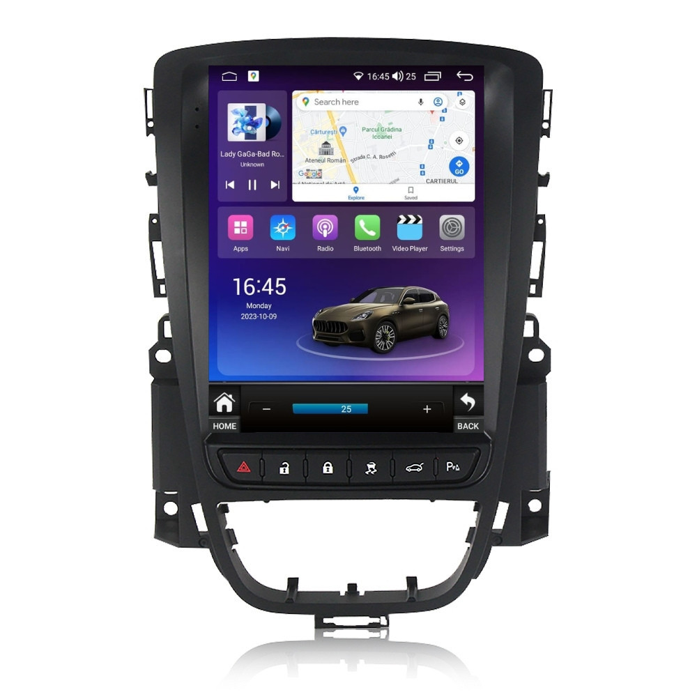 Navigatie dedicata cu Android tip tesla Opel Astra J 2009 - 2018, 8GB RAM, Radio GPS Dual Zone, Touchscreen IPS 9.7" HD, Internet Wi-Fi si slot SIM 4G, Bluetooth, MirrorLink, USB