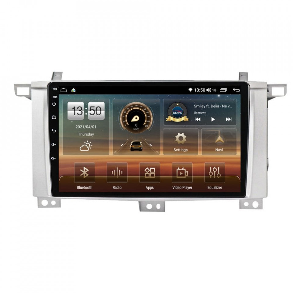 Navigatie dedicata cu Android Toyota Land Cruiser J100 2002 - 2008, 8GB RAM, Radio GPS Dual Zone, Display HD QLED 9" Touchscreen, Internet Wi-Fi si slot SIM 4G, Bluetooth, MirrorLink, USB