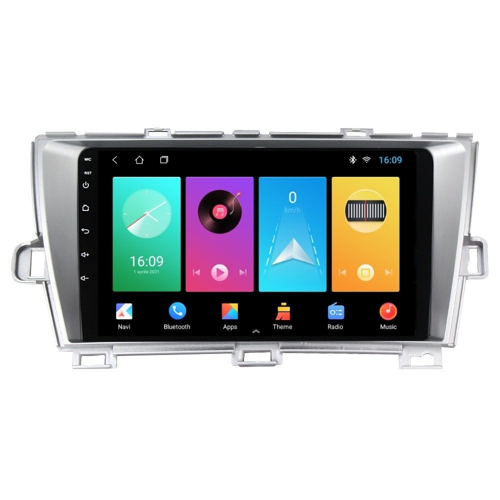 Navigatie dedicata cu Android Toyota Prius 2009 - 2015, 1GB RAM, Radio GPS Dual Zone, Display HD IPS 9" Touchscreen, Internet Wi-Fi, Bluetooth, MirrorLink, USB