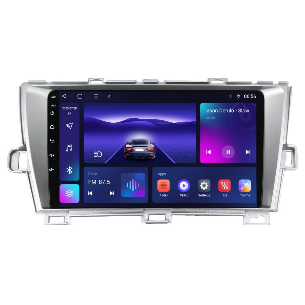 Navigatie dedicata cu Android Toyota Prius 2009 - 2015, 3GB RAM, Radio GPS Dual Zone, Display HD QLED 9" Touchscreen, Internet Wi-Fi si slot SIM 4G, Bluetooth, MirrorLink, USB