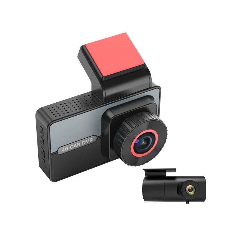Set 2 camere dashboard DVR inregistrare trafic fata si spate 2K 2560 × 1440, Night Vision, unghi 140 grade, afisaj pe navigatie, slot card microSD, slot sim 4G, USB