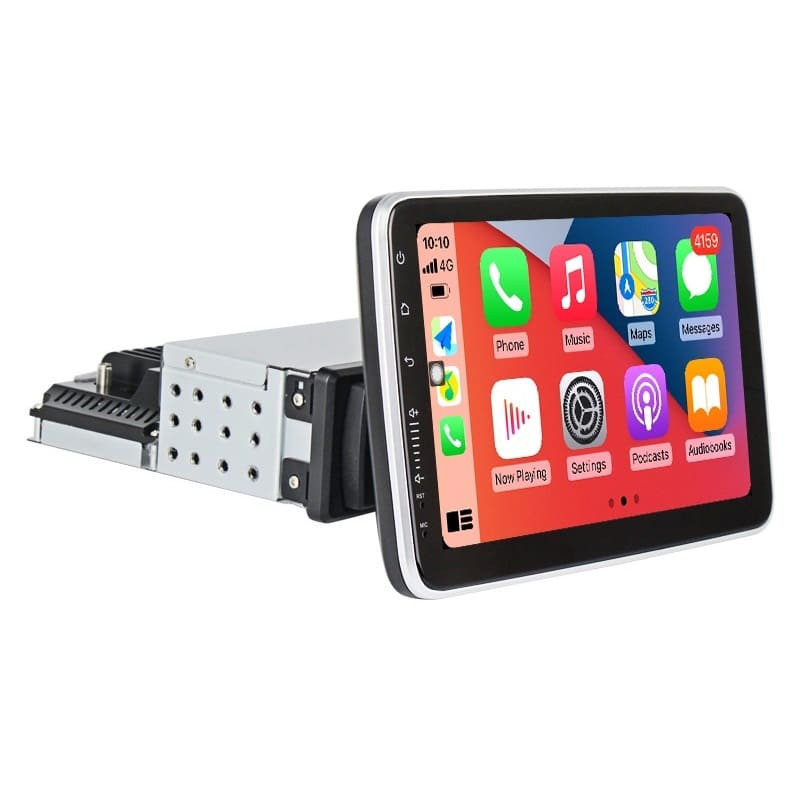 Navigatie 1DIN cu Android Peugeot 1007 2005 - 2016, 4GB RAM, Radio GPS Dual Zone, Display HD IPS 10" reglabil 360 grade, Internet Wi-Fi si slot SIM 4G, Bluetooth, MirrorLink, USB