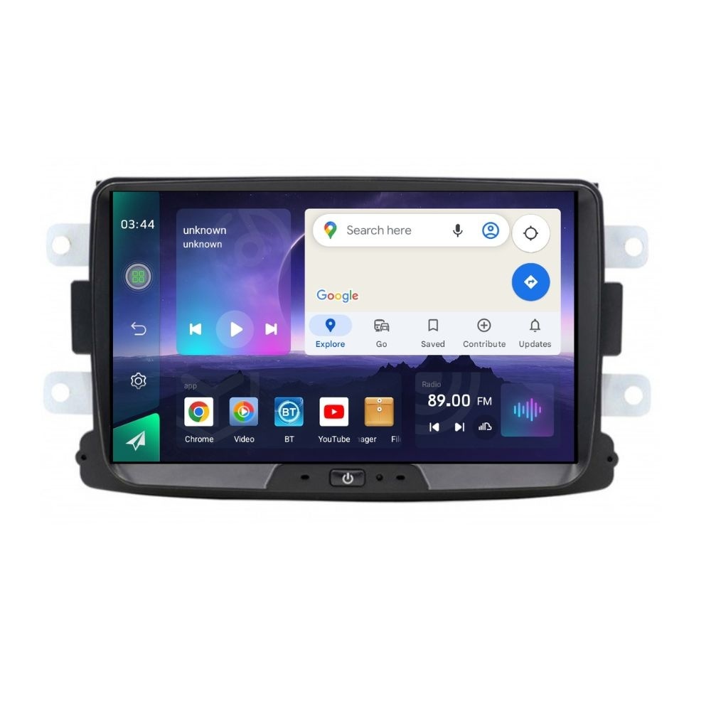 Navigatie dedicata cu Android Dacia Spring dupa 2020, 4GB RAM, Radio GPS Dual Zone, Display HD IPS 8'' Touchscreen, Internet Wi-Fi si slot SIM 4G, Bluetooth, MirrorLink, USB
