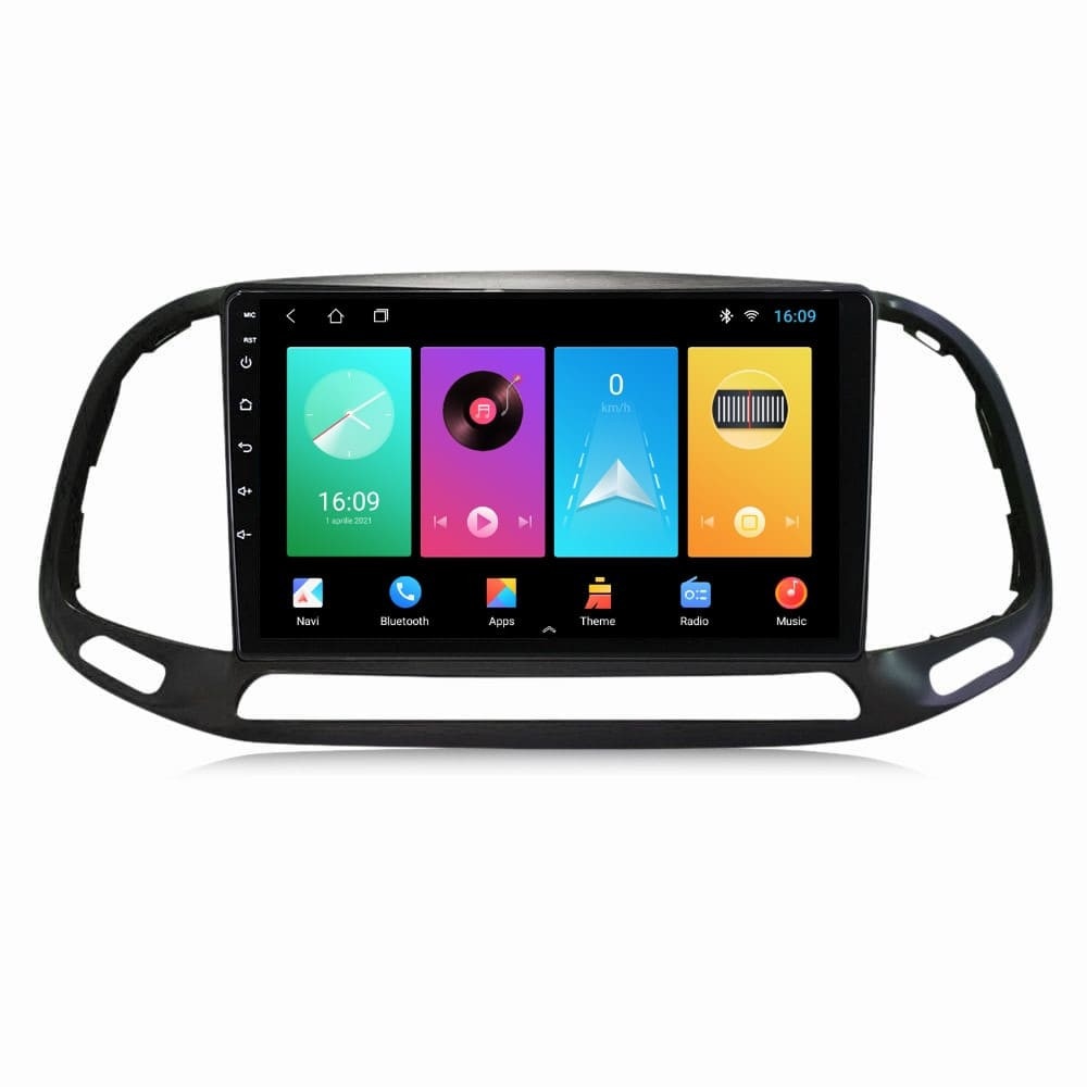 Navigatie dedicata cu Android Fiat Doblo 2015 - 2022, 2GB RAM, Radio GPS Dual Zone, Display HD IPS 9" Touchscreen, Internet Wi-Fi, Bluetooth, MirrorLink, USB