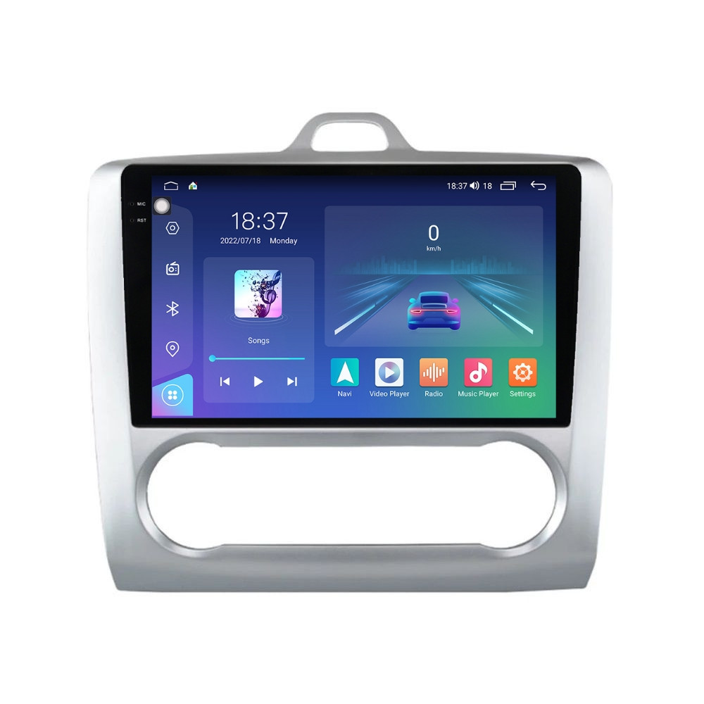 Navigatie dedicata cu Android Ford Focus II 2004 - 2011, clima automata, 8GB RAM, Radio GPS Dual Zone, Display 2K QLED 9.5" Touchscreen, Internet Wi-Fi si slot SIM 4G, Bluetooth, MirrorLink,