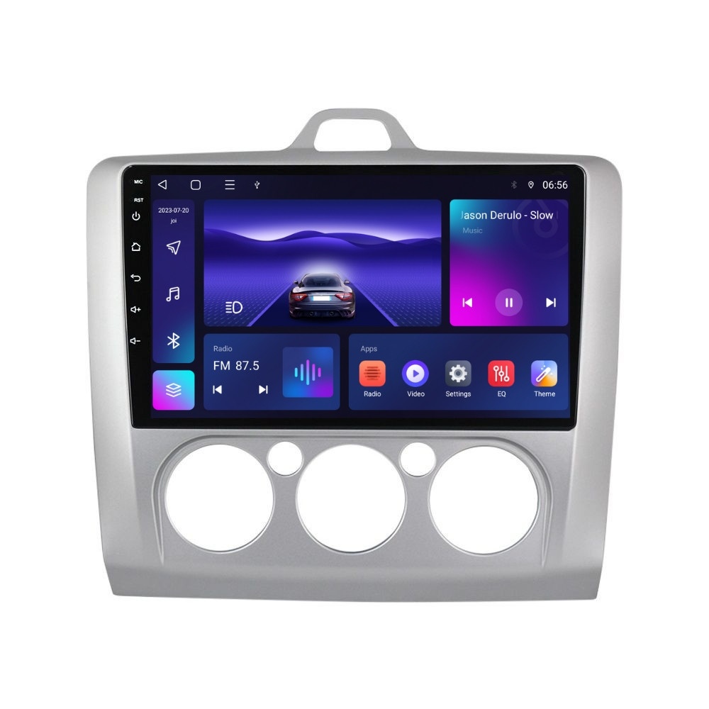 Navigatie dedicata cu Android Ford Focus II 2004 - 2011, clima manuala, 4GB RAM, Radio GPS Dual Zone, Display HD IPS 9" Touchscreen, Internet Wi-Fi, Bluetooth, MirrorLink, USB