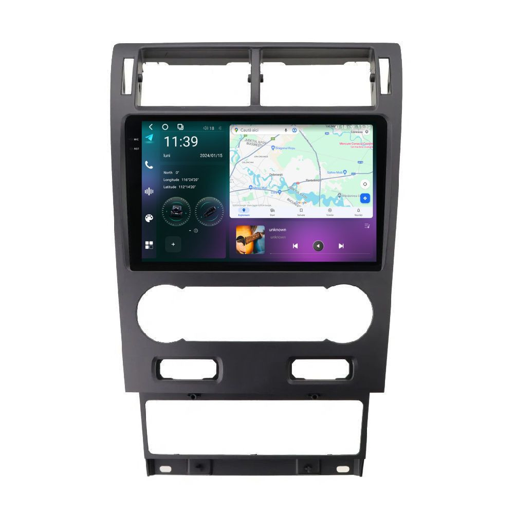 Navigatie dedicata cu Android Ford Mondeo III 2000 - 2007, clima automata, 12GB RAM, Radio GPS Dual Zone, Display 2K QLED 9.5" Touchscreen, Internet Wi-Fi si slot SIM 4G, Bluetooth, MirrorLink, USB