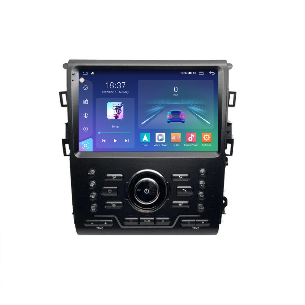 Navigatie dedicata cu Android Ford Mondeo V dupa 2014 cu navigatie originala, 8GB RAM, Radio GPS Dual Zone, Display 2K QLED 9.5" Touchscreen, Internet Wi-Fi si slot SIM 4G, Bluetooth, MirrorLink, USB