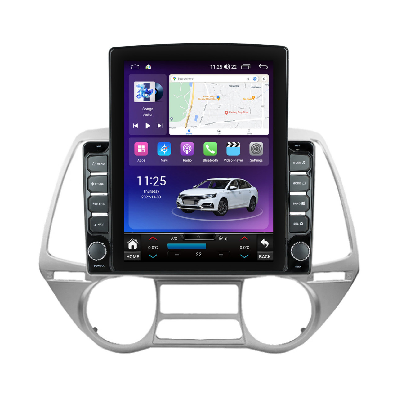 Navigatie dedicata cu Android Hyundai i20 2008 - 2012, clima automata, 8GB RAM, Radio GPS Dual Zone, Touchscreen IPS 9.7" HD tip Tesla, Internet Wi-Fi si slot SIM 4G, Bluetooth, MirrorLink, 