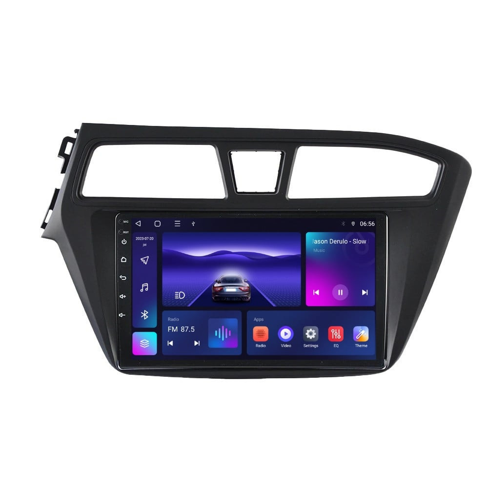 Navigatie dedicata cu Android Hyundai i20 2014 - 2018, 3GB RAM, Radio GPS Dual Zone, Display HD QLED 9" Touchscreen, Internet Wi-Fi si slot SIM 4G, Bluetooth, MirrorLink, USB