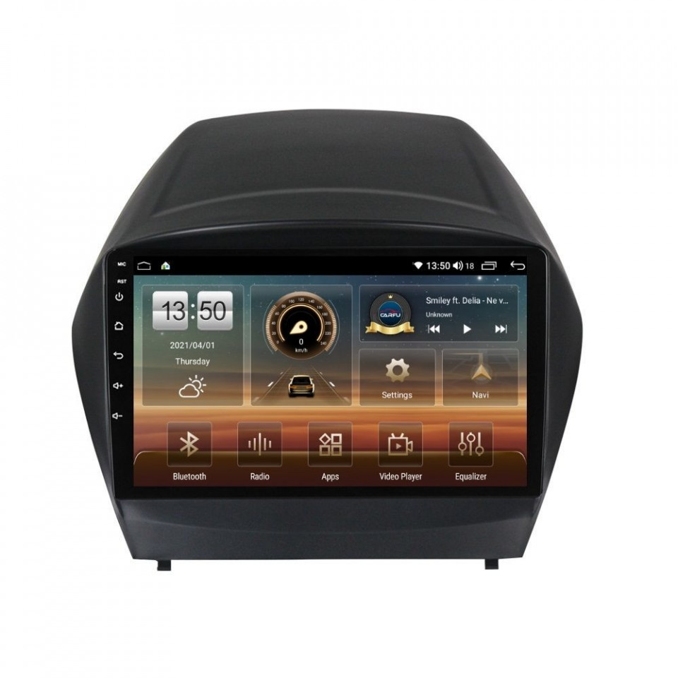 Navigatie dedicata cu Android Hyundai ix35 2009 - 2015, 8GB RAM, Radio GPS Dual Zone, Display HD QLED 9" Touchscreen, Internet Wi-Fi si slot SIM 4G, Bluetooth, MirrorLink, USB
