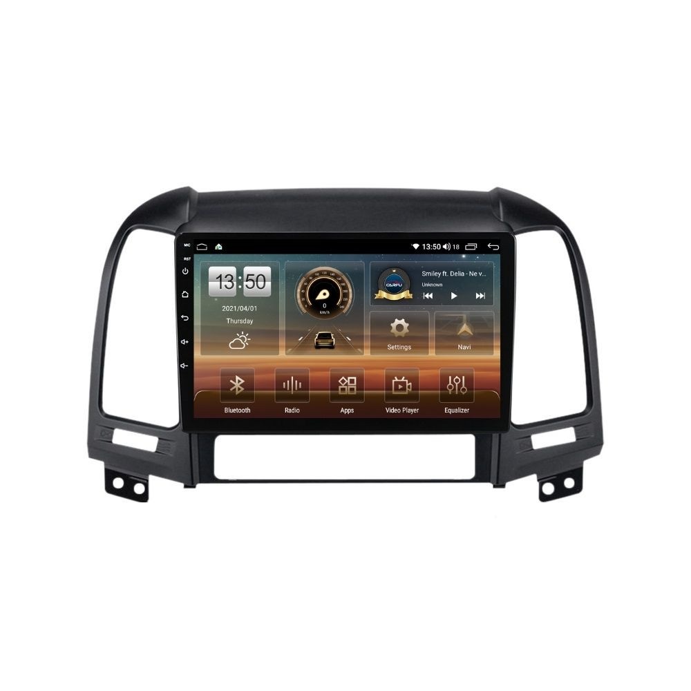 Navigatie dedicata cu Android Hyundai Santa Fe II 2006 - 2012, 4GB RAM, Radio GPS Dual Zone, Display HD QLED 9" Touchscreen, Internet Wi-Fi si slot SIM 4G, Bluetooth, MirrorLink, USB