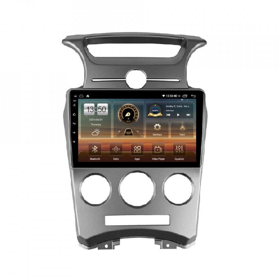 Navigatie dedicata cu Android KIA Carens III 2006 - 2013, clima manuala, 6GB RAM, Radio GPS Dual Zone, Display HD QLED 9" Touchscreen, Internet Wi-Fi si slot SIM 4G, Bluetooth, MirrorLink, USB