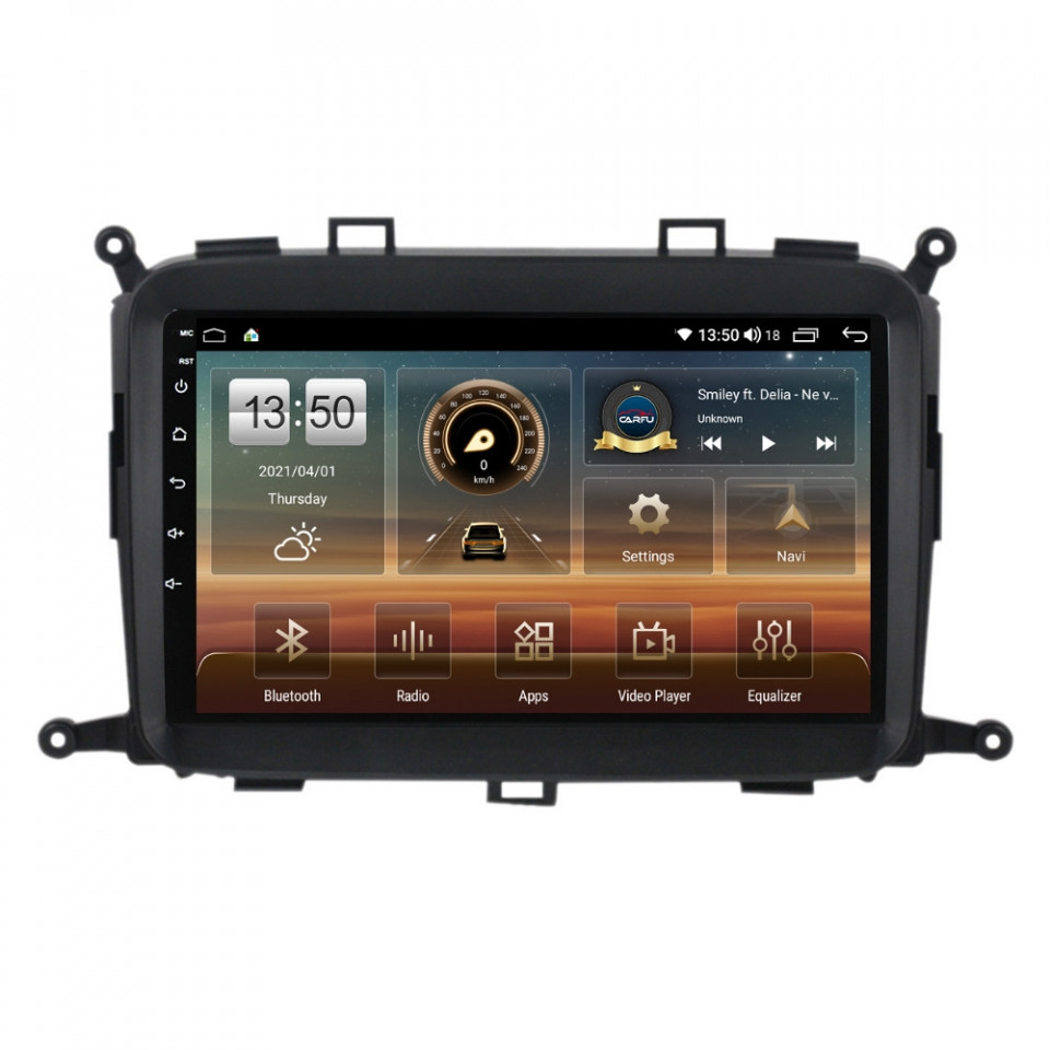 Navigatie dedicata cu Android Kia Carens IV 2013 - 2018, 6GB RAM, Radio GPS Dual Zone, Display HD QLED 9" Touchscreen, Internet Wi-Fi si slot SIM 4G, Bluetooth, MirrorLink, USB