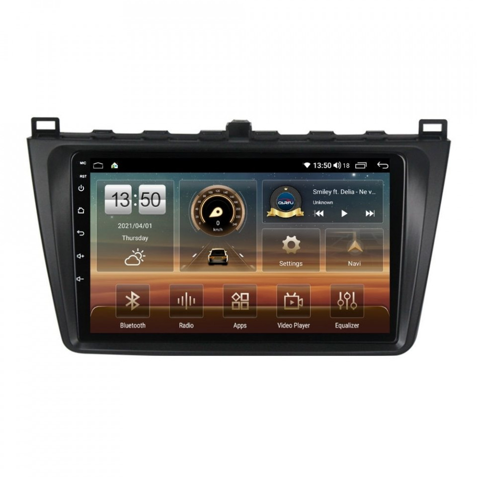 Navigatie dedicata cu Android Mazda 6 2008 - 2013, 6GB RAM, Radio GPS Dual Zone, Display HD QLED 9" Touchscreen, Internet Wi-Fi si slot SIM 4G, Bluetooth, MirrorLink, USB