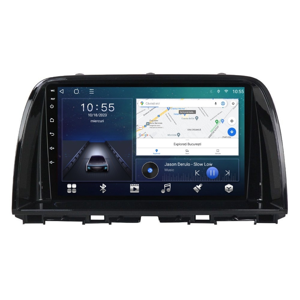 Navigatie dedicata cu Android Mazda CX-5 2011 - 2017, 2GB RAM, Radio GPS Dual Zone, Display HD QLED 9" Touchscreen, Internet Wi-Fi si slot SIM 4G, Bluetooth, MirrorLink, USB