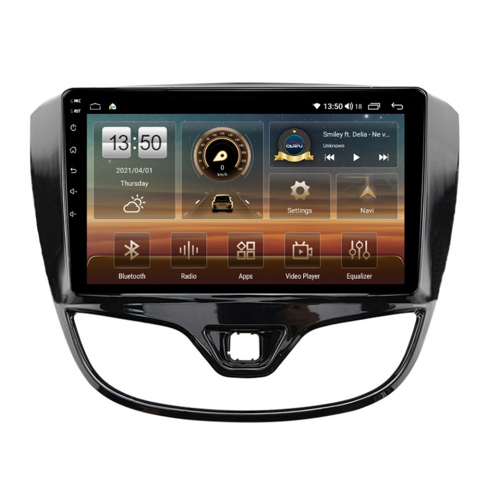 Navigatie dedicata cu Android Opel Karl 2015 - 2019, 8GB RAM, Radio GPS Dual Zone, Display HD QLED 9" Touchscreen, Internet Wi-Fi si slot SIM 4G, Bluetooth, MirrorLink, USB