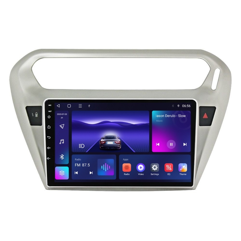 Navigatie dedicata cu Android Peugeot 301 dupa 2012, 4GB RAM, Radio GPS Dual Zone, Display HD IPS 9" Touchscreen, Internet Wi-Fi, Bluetooth, MirrorLink, USB