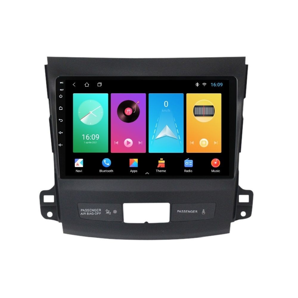 Navigatie dedicata cu Android Peugeot 4007 2007 - 2013, 2GB RAM, Radio GPS Dual Zone, Display HD IPS 9" Touchscreen, Internet Wi-Fi, Bluetooth, MirrorLink, USB