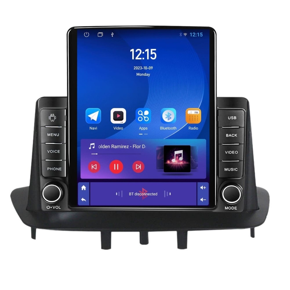 Navigatie dedicata cu Android Renault Megane III 2009 - 2016, 1GB RAM, Radio GPS Dual Zone, Touchscreen IPS 9.7" HD tip Tesla, Internet Wi-Fi, Bluetooth, MirrorLink, USB