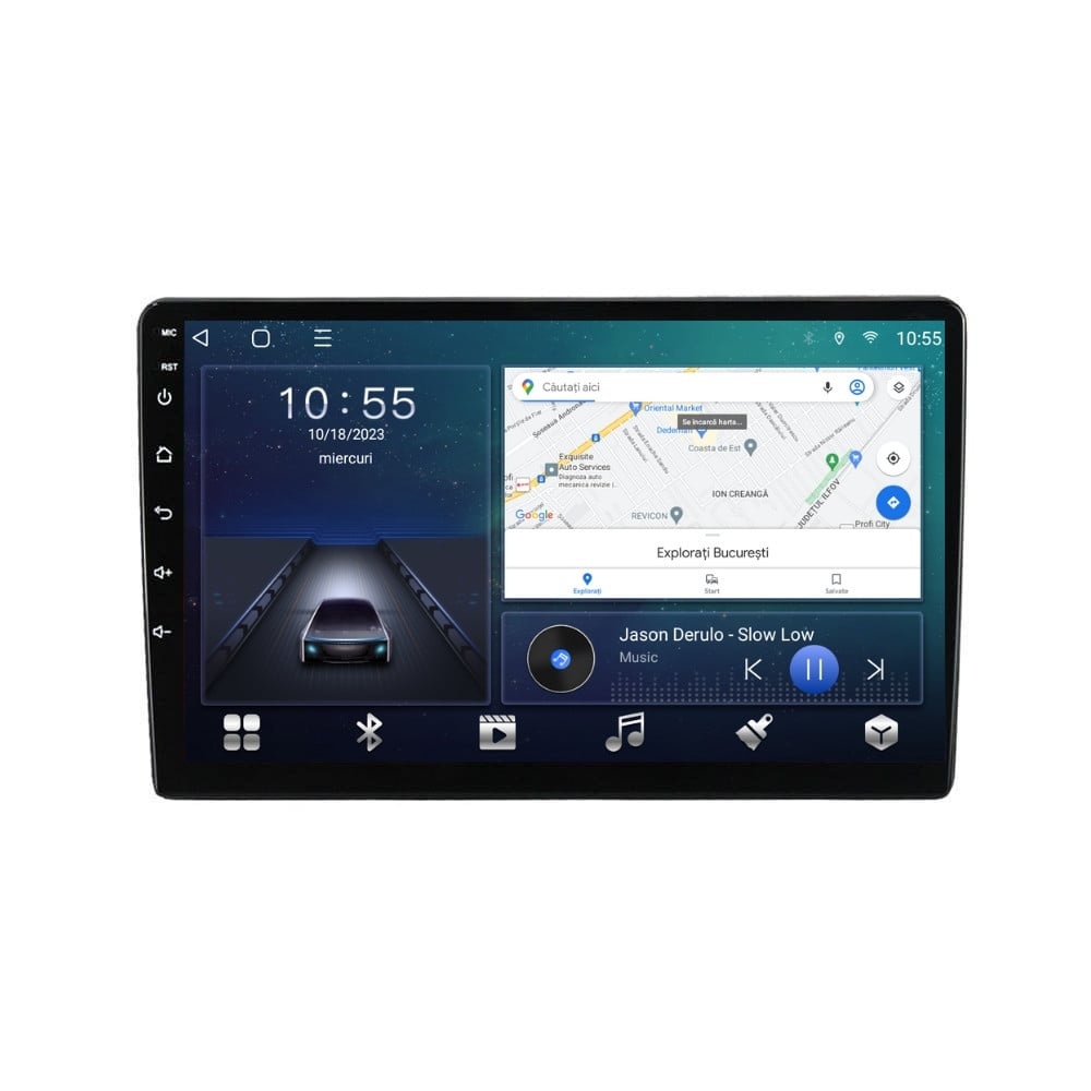 Navigatie dedicata cu Android Seat Ibiza III 2002 - 2009, 2GB RAM, Radio GPS Dual Zone, Display HD QLED 9" Touchscreen, Internet Wi-Fi si slot SIM 4G, Bluetooth, MirrorLink, USB