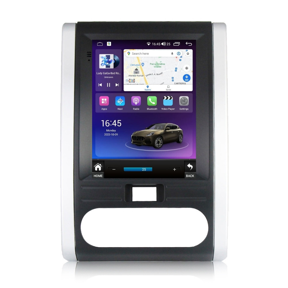 Navigatie dedicata cu Android tip tesla Nissan X-Trail T31 2007 - 2014, 4GB RAM, Radio GPS Dual Zone, Touchscreen IPS 9.7" HD, Internet Wi-Fi si slot SIM 4G, Bluetooth, MirrorLink, USB