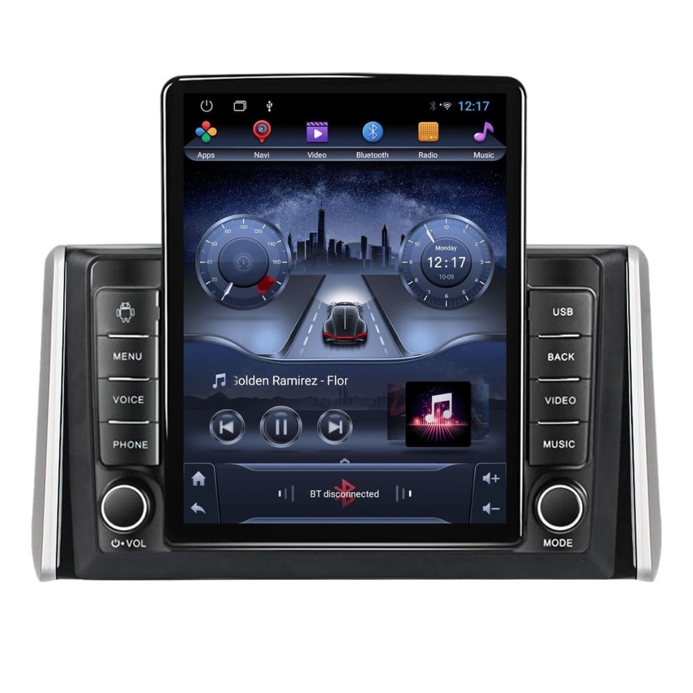 Navigatie dedicata cu Android Toyota Rav4 V dupa 2018, 2GB RAM, Radio GPS Dual Zone, Touchscreen IPS 9.7" HD tip Tesla, Internet Wi-Fi, Bluetooth, MirrorLink, USB