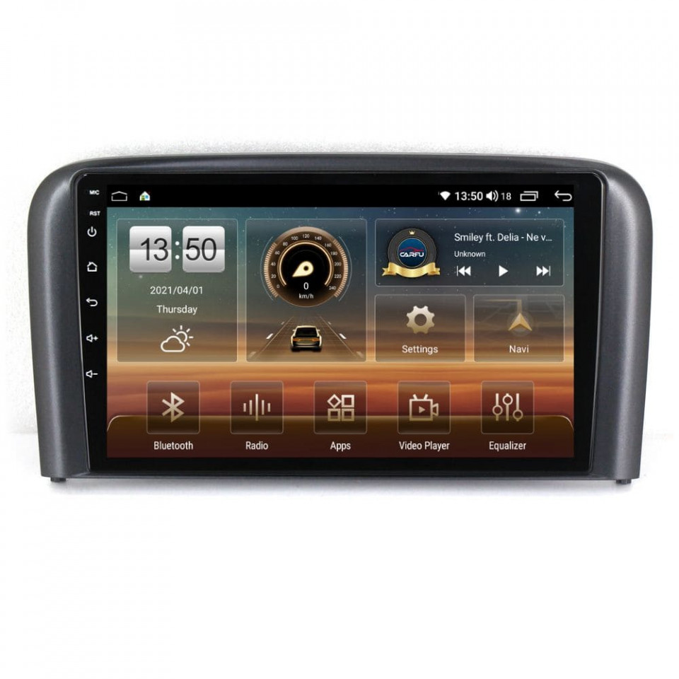 Navigatie dedicata cu Android Volvo S80 I 2004 - 2006, 6GB RAM, Radio GPS Dual Zone, Display HD QLED 9" Touchscreen, Internet Wi-Fi si slot SIM 4G, Bluetooth, MirrorLink, USB