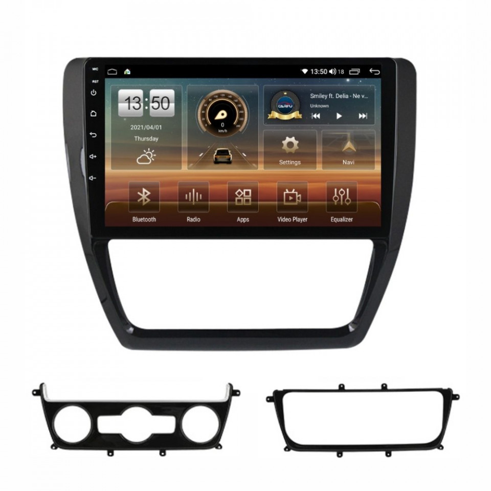Navigatie dedicata cu Android VW Jetta IV 2011 - 2018, 6GB RAM, Radio GPS Dual Zone, Display HD QLED 10" Touchscreen, Internet Wi-Fi si slot SIM 4G, Bluetooth, MirrorLink, USB
