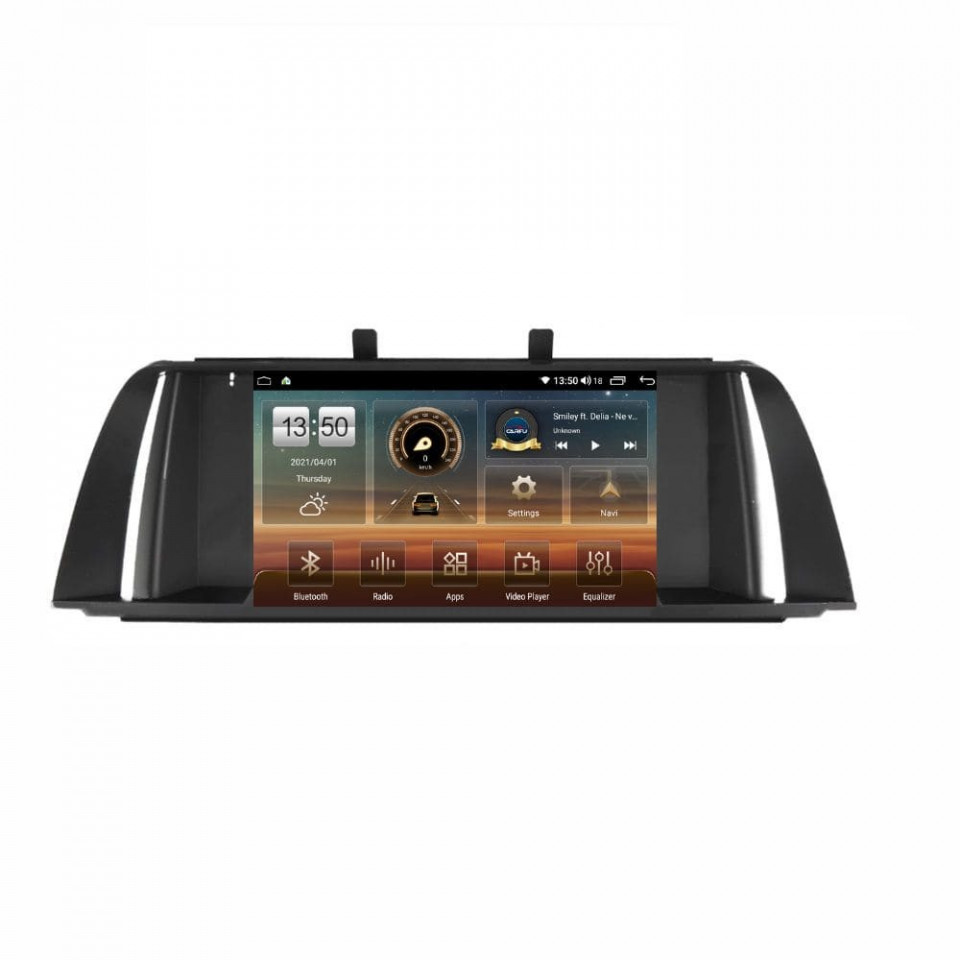 Navigatie dedicata cu Android BMW Seria 5 (F10) 2009 - 2012, 6GB RAM, Radio GPS Dual Zone, Display HD QLED 9" Touchscreen, Internet Wi-Fi si slot SIM 4G, Bluetooth, MirrorLink, USB